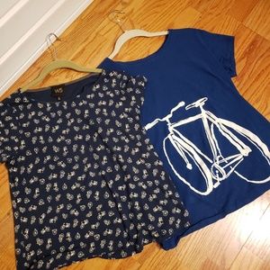 2 tee shirts (W5 and JCP brand)